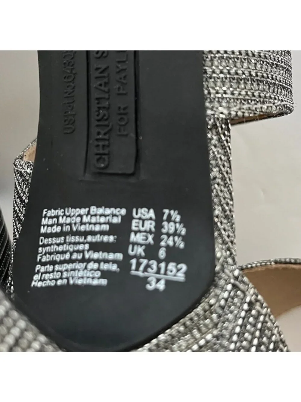 Christian Siriano Heels Silver Sparkle Wrap Ankle Open Toe Shoes